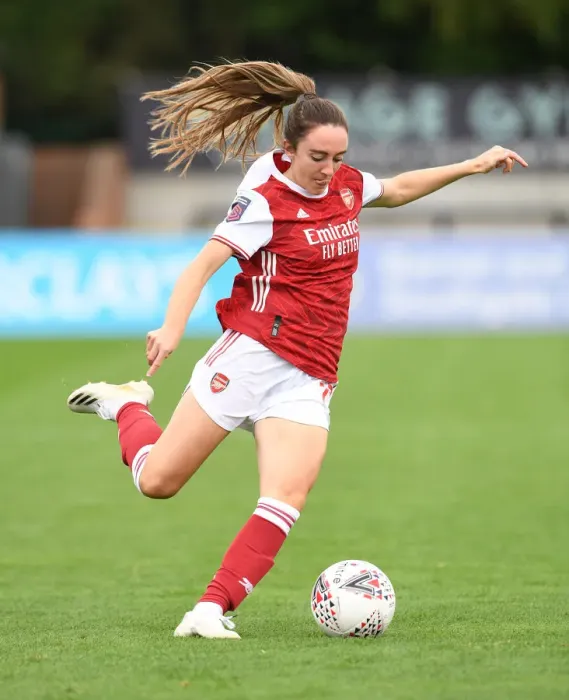 Framed Print : Arsenal's Lisa Evans in Action: Arsenal Women vs Reading Women, Barclays FA WSL Match