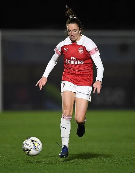 Arsenal's Lisa Evans in Action against Birmingham City Women - FA WSL Continental Tyres Cup