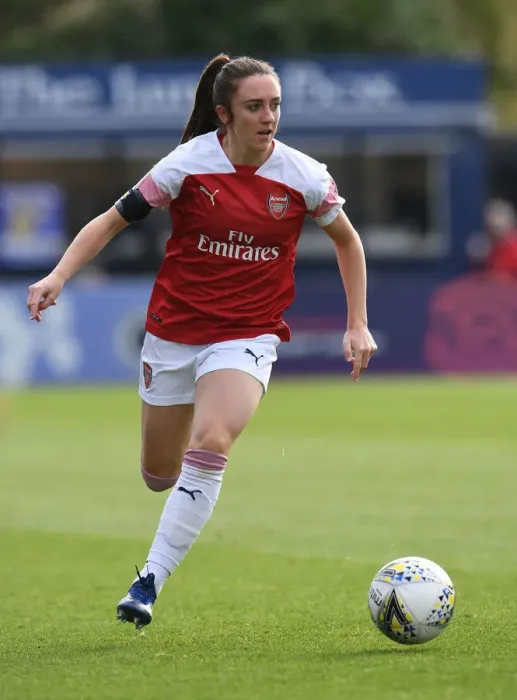 Framed Print : Arsenal's Lisa Evans in Action during WSL Match against Birmingham City Ladies