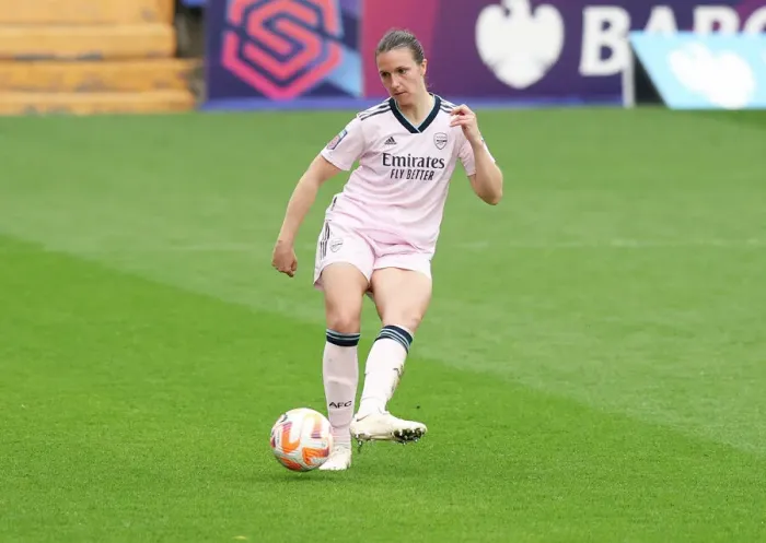 Framed Print : Arsenal's Lotte Wubben-Moy in Action: FA WSL Clash Against Liverpool