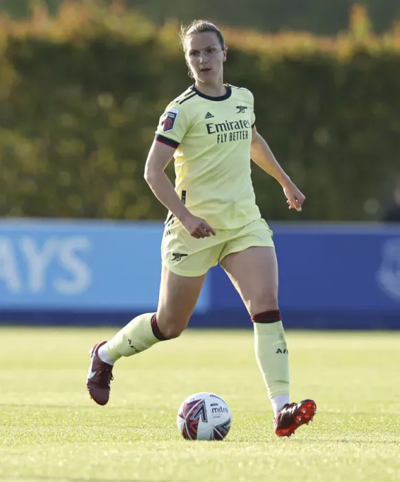 Framed Print : Arsenal's Lotte Wubben-Moy in Action during FA WSL Match vs Everton Women