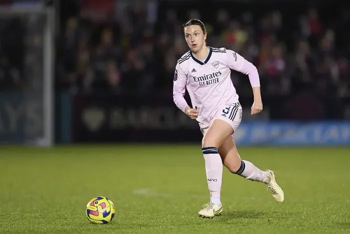 Framed Print : Arsenal's Lotte Wubben-Moy in Action against West Ham United in FA Women's Super League Framed Print : Arsenal's Lotte Wubben-Moy in Action against West Ham United in FA Women's Super League