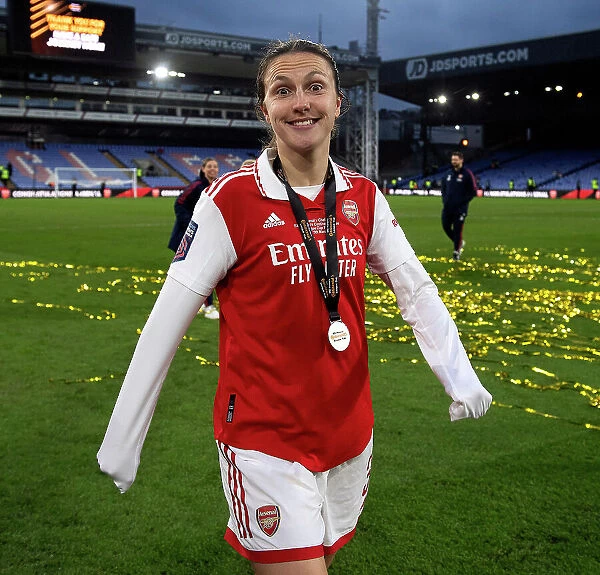 Arsenal's Lotte Wubben-Moy Reacts After FA Women's Continental Tyres League Cup Final vs Chelsea