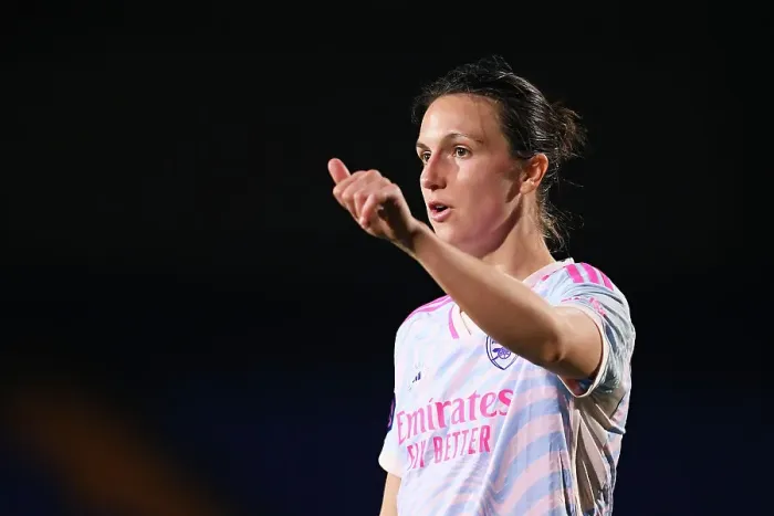 Framed Print : Arsenal's Lotte Wubben-Moy Reacts During Liverpool vs Arsenal Women's Super League Match Framed Print : Arsenal's Lotte Wubben-Moy Reacts During Liverpool vs Arsenal Women's Super League Match
