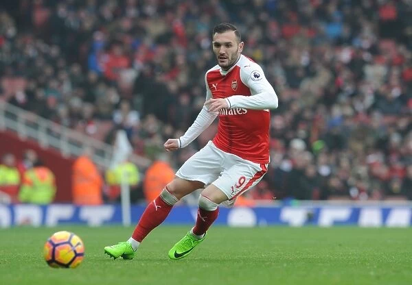 Arsenal's Lucas Perez in Action against Hull City in the Premier League (2016-17)