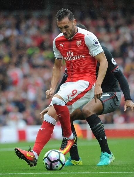 Arsenal's Lucas Perez in Action Against Southampton at Emirates Stadium, Premier League 2016-17