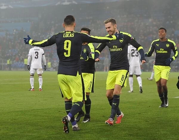 Arsenal's Lucas Perez Scores Third Goal vs. FC Basel in 2016-17 UEFA Champions League