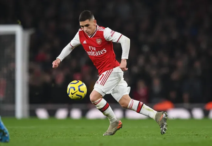 Framed Print : Arsenal's Lucas Torreira Faces Manchester United in Premier League Showdown (January 2020)