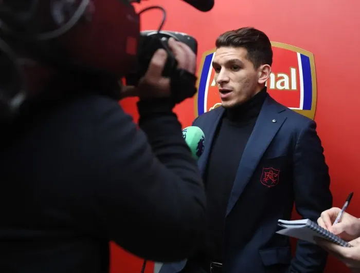 Framed Print : Arsenal's Lucas Torreira Pre-Match Interview: Arsenal FC vs Cardiff City, Premier League 2018-19 Framed Print : Arsenal's Lucas Torreira Pre-Match Interview: Arsenal FC vs Cardiff City, Premier League 2018-19