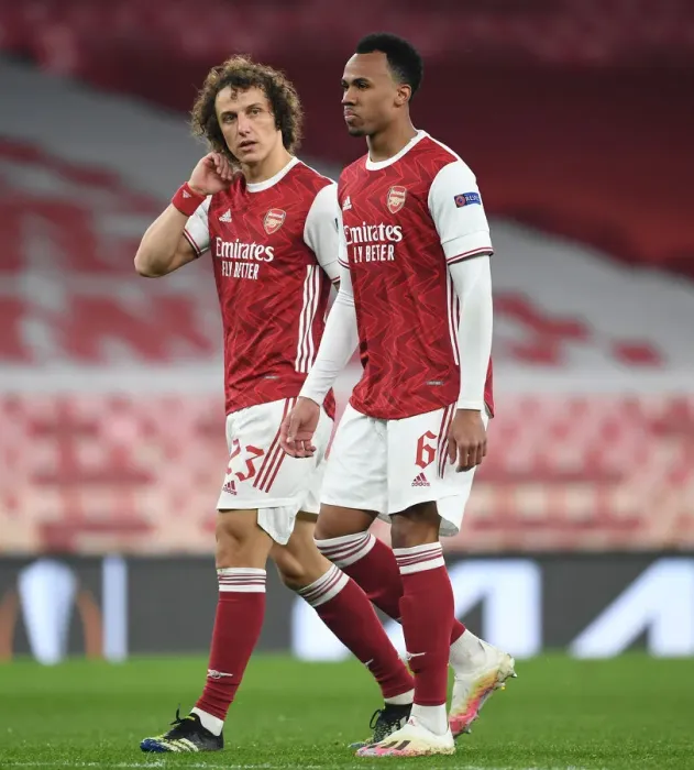Framed Print : Arsenal's Luiz and Gabriel Face Off in Empty Emirates Stadium: Arsenal vs. Olympiacos, UEFA Europa League 2021 Framed Print : Arsenal's Luiz and Gabriel Face Off in Empty Emirates Stadium: Arsenal vs. Olympiacos, UEFA Europa League 2021