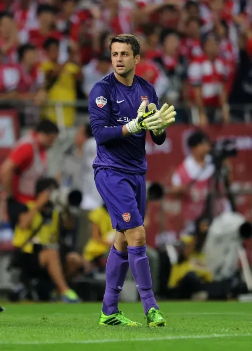 Framed Print : Arsenal's Lukas Fabianski in Action against Urawa Red Diamonds, 2013