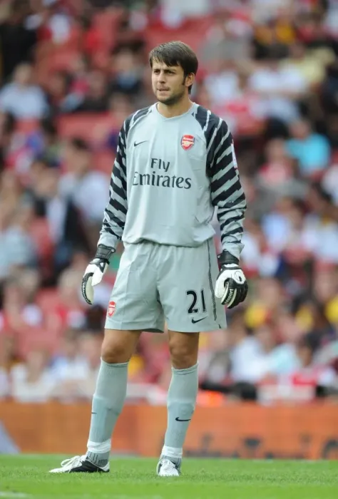 Framed Print : Arsenal's Lukasz Fabianski Clashes with AC Milan at the Emirates Cup, 2010: A 1-1 Stalemate Framed Print : Arsenal's Lukasz Fabianski Clashes with AC Milan at the Emirates Cup, 2010: A 1-1 Stalemate