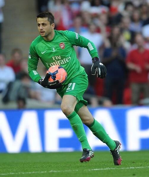 Arsenal's Lukasz Fabianski in FA Cup Final Action against Hull City, London 2014