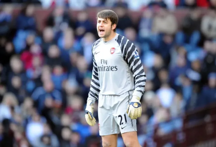 Framed Print : Arsenal's Lukasz Fabianski Shines in 4-2 Barclays Premier League Victory over Aston Villa