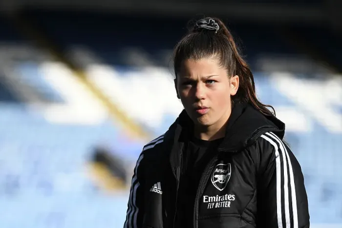 Framed Print : Arsenal's Madison Earl Prepares for Leicester Showdown in Women's Super League Framed Print : Arsenal's Madison Earl Prepares for Leicester Showdown in Women's Super League