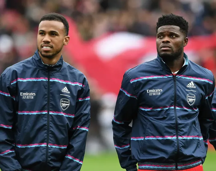Framed Print : Arsenal's Magalhaes and Partey Prepare for Crystal Palace Clash in Premier League (2022-2023) Framed Print : Arsenal's Magalhaes and Partey Prepare for Crystal Palace Clash in Premier League (2022-2023)
