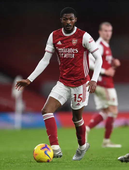 Framed Print : Arsenal's Maitland-Niles in Action against Burnley (Premier League 2020-21)