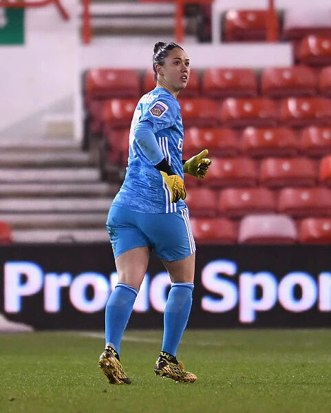 Arsenal's Manuela Zinsberger in FA Womens Continental League Cup Final Against Chelsea