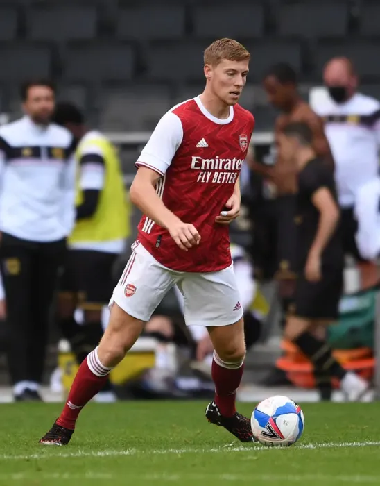 Framed Print : Arsenal's Mark McGuinness in Pre-Season Action: MK Dons vs Arsenal, 2020