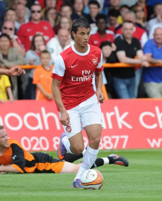 Framed Print : Arsenal's Marouane Chamakh Shines in 4-0 Pre-Season Victory Over Barnet