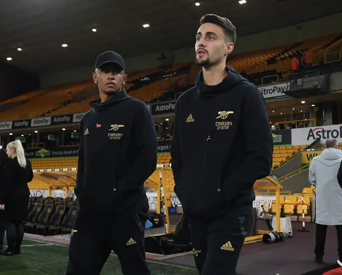 Framed Print : Arsenal's Marquinhos and Fabio Vieira Prepare for Wolverhampton Wanderers Clash in Premier League 2022-23