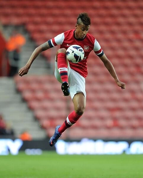 Arsenal's Martin Angha in Action during Pre-Season Clash against Southampton at St. Mary's Stadium (2012)