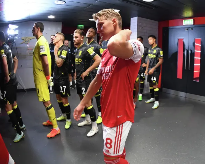 Framed Print : Arsenal's Martin Odegaard Gears Up for Arsenal v Aston Villa in 2022-23 Premier League Framed Print : Arsenal's Martin Odegaard Gears Up for Arsenal v Aston Villa in 2022-23 Premier League