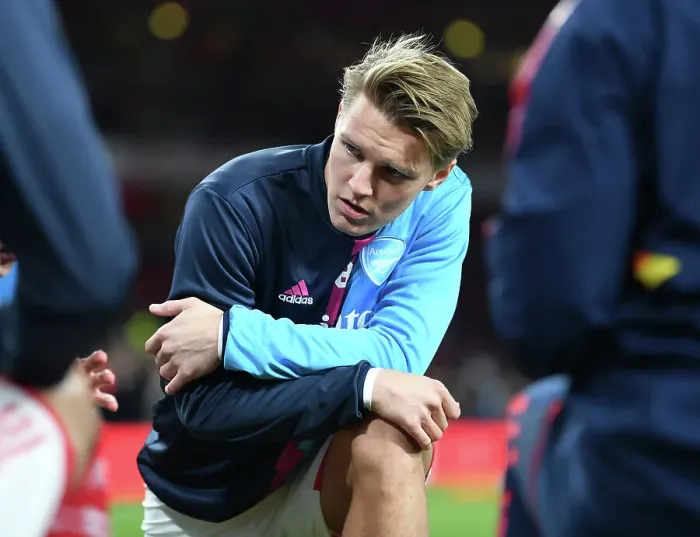 Framed Print : Arsenal's Martin Odegaard Gears Up for Arsenal v Manchester City Showdown (2022-23)