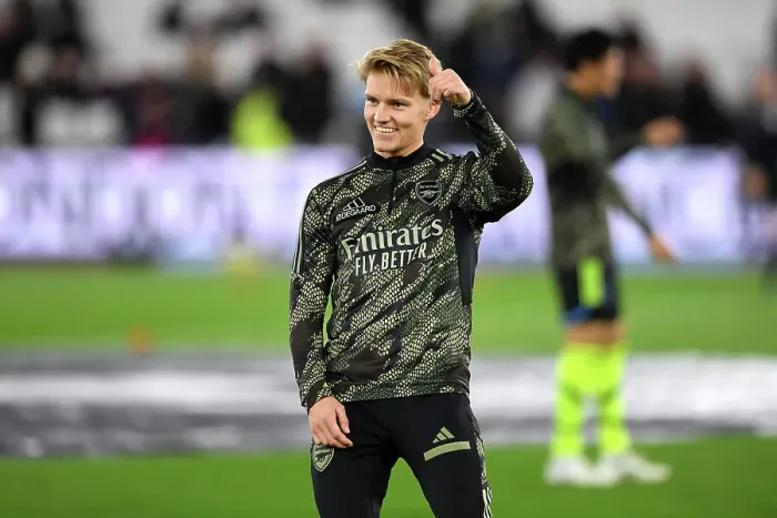 Framed Print : Arsenal's Martin Odegaard Gears Up for Carabao Cup Showdown against West Ham United
