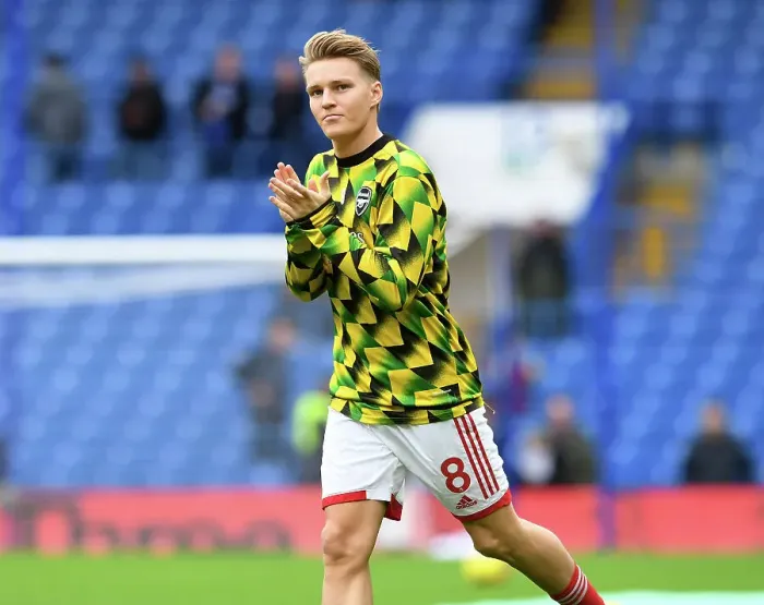 Framed Print : Arsenal's Martin Odegaard Gears Up for Chelsea Showdown - Premier League 2022-23