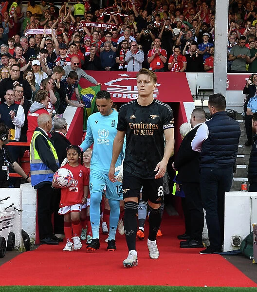 Arsenal's Martin Odegaard Leads Team Out vs. Nottingham Forest (May 2023)