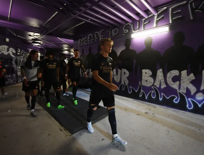 Framed Print : Arsenal's Martin Odegaard Shines in Pre-Season Friendly Against Orlando City SC Framed Print : Arsenal's Martin Odegaard Shines in Pre-Season Friendly Against Orlando City SC