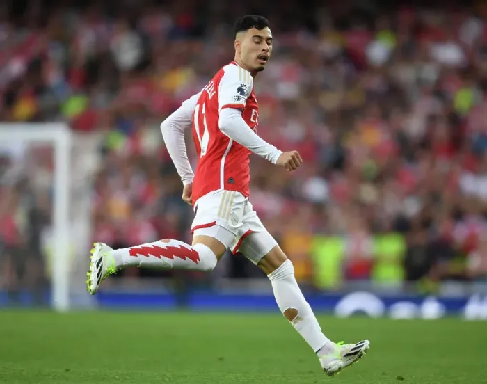 Framed Print : Arsenal's Martinelli Faces Manchester City: 2023-24 Premier League Showdown Framed Print : Arsenal's Martinelli Faces Manchester City: 2023-24 Premier League Showdown