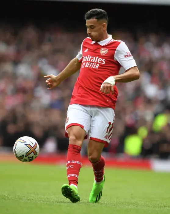 Framed Print : Arsenal's Martinelli Faces Off Against Tottenham in the 2022-23 Premier League