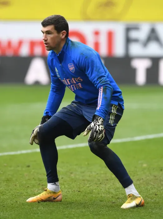 Framed Print : Arsenal's Mat Ryan Prepares for Burnley Clash in Empty Turf Moor (Burnley v Arsenal, Premier League 2021) Framed Print : Arsenal's Mat Ryan Prepares for Burnley Clash in Empty Turf Moor (Burnley v Arsenal, Premier League 2021)
