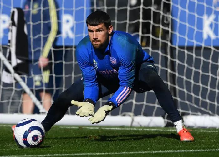 Framed Print : Arsenal's Mat Ryan Prepares for Leicester Showdown - Premier League 2020-21