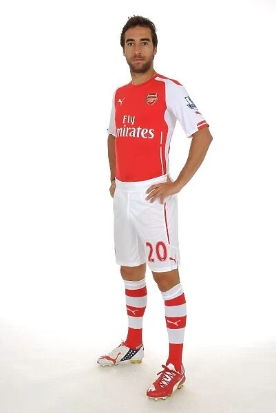 Arsenal's Mathieu Flamini at 2014-15 Arsenal FC Photocall