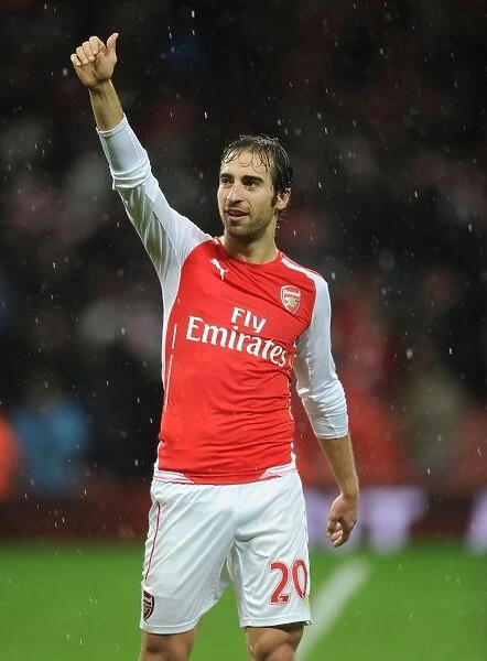 Arsenal's Mathieu Flamini Celebrates Victory Over Queens Park Rangers