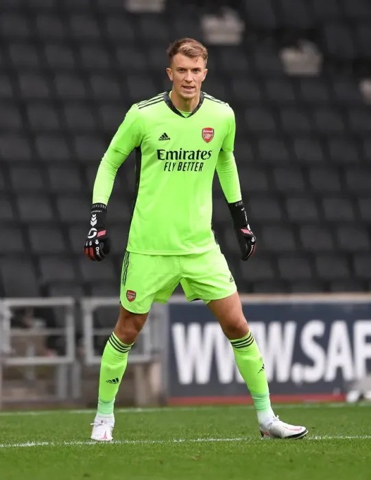 Framed Print : Arsenal's Matt Macey in Action during MK Dons Pre-Season Friendly Framed Print : Arsenal's Matt Macey in Action during MK Dons Pre-Season Friendly