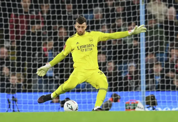 Framed Print : Arsenal's Matt Turner Faces Off Against Manchester City in FA Cup Clash