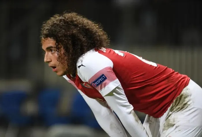 Framed Print : Arsenal's Matteo Guendouzi in Action against BATE Borisov in UEFA Europa League Round of 32 First Leg