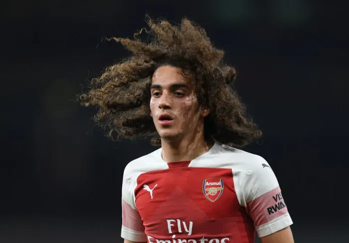 Framed Print : Arsenal's Matteo Guendouzi in Action Against Chelsea in the Premier League