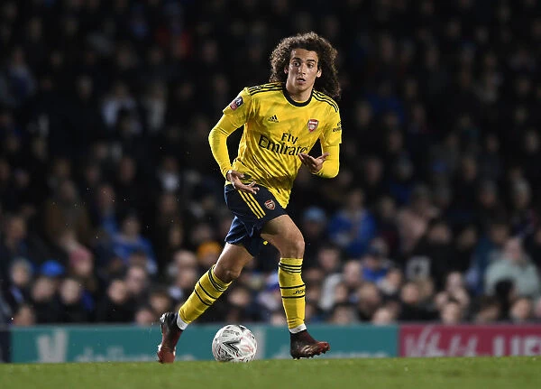 Arsenal's Matteo Guendouzi in FA Cup Fifth Round Action against Portsmouth