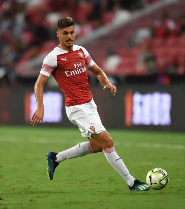 Framed Print : Arsenal's Mavropanos Faces Off Against Atletico Madrid in 2018 International Champions Cup