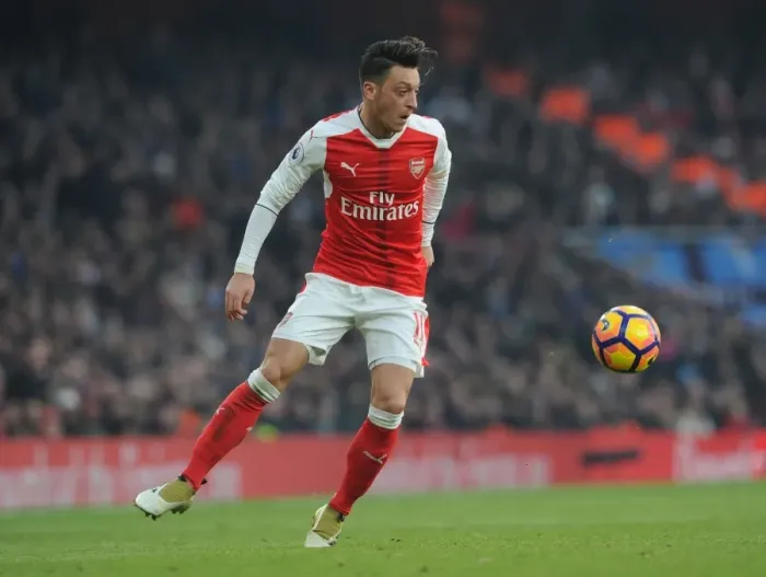 Framed Print : Arsenal's Mesut Ozil in Action against Burnley - Premier League 2016-17