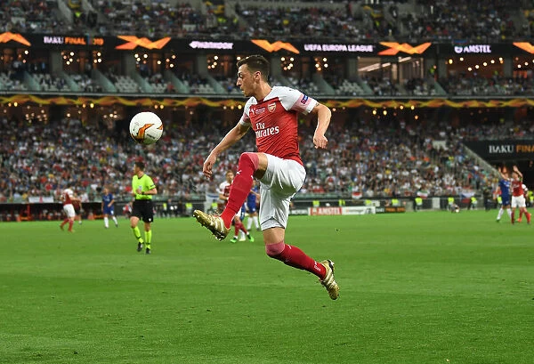 Arsenal's Mesut Ozil in Action at the Europa League Final Against Chelsea, Baku 2019
