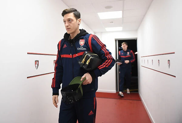 Arsenal's Mesut Ozil Arrives at Vitality Stadium for FA Cup Fourth Round Match vs AFC Bournemouth