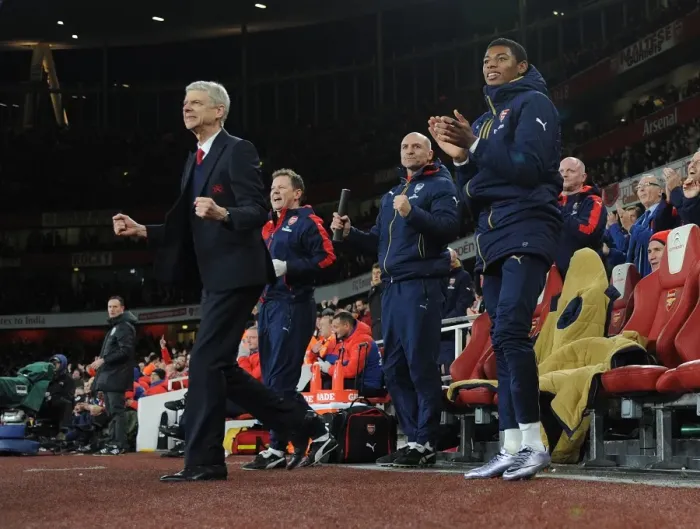 Framed Print : Arsenal's Mesut Ozil Scores and Celebrates with Jeff Reine-Adelaide: A 2015-16 Premier League Goal for the Gunners (vs Bournemouth) Framed Print : Arsenal's Mesut Ozil Scores and Celebrates with Jeff Reine-Adelaide: A 2015-16 Premier League Goal for the Gunners (vs Bournemouth)