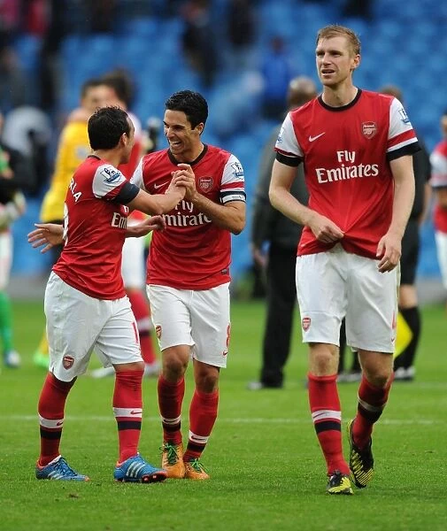 Arsenal's Midfield Trio: Cazorla, Arteta, Mertesacker (Manchester City vs Arsenal, 2012-13)
