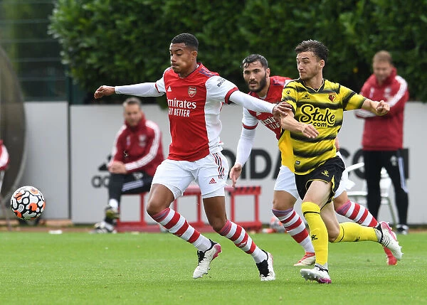 Arsenal's Miguel Azeez in Action against Watford during Pre-Season Friendly (2021)